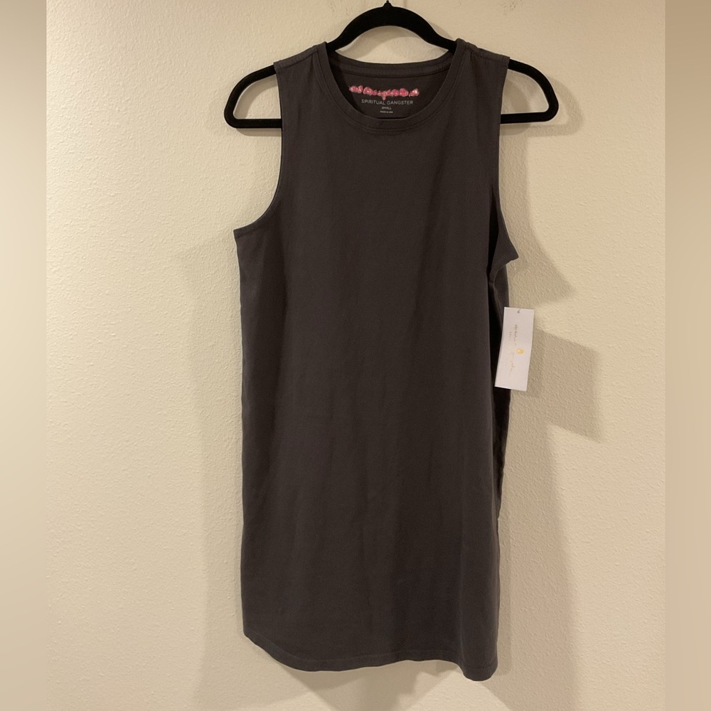 Spiritual Gangster Knit Tank Dress w/embroidery | Size: Small | NWT